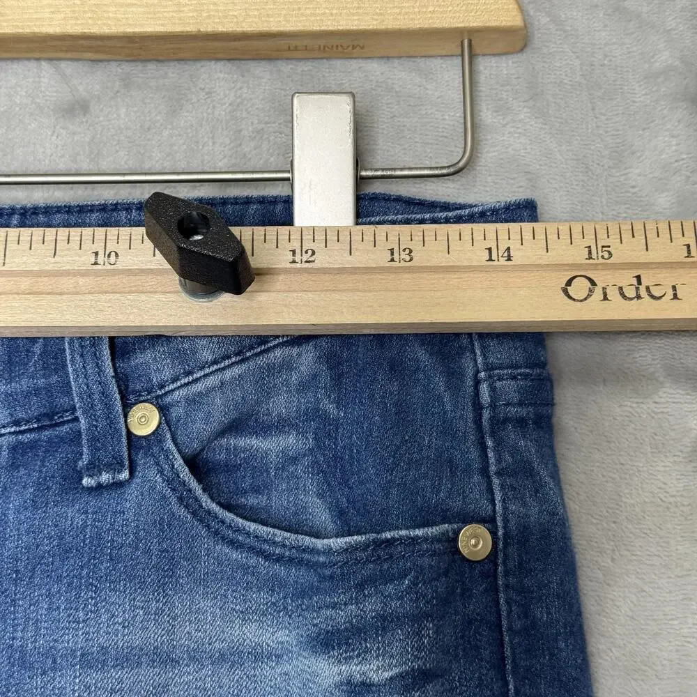 Nine West Jeans Womens 6 Blue Gramercy Skinny Ankle Stretch Denim Distressed - Picture 10 of 13